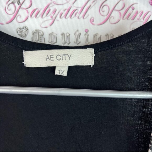 Ae city tank top newspaper print news Black and Purple Graphic Dress with Zipper - Picture 8 of 11